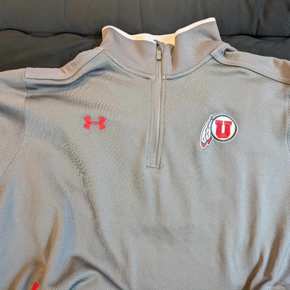 Under Armour Gray Utah Utes Cold Gear qrt zip